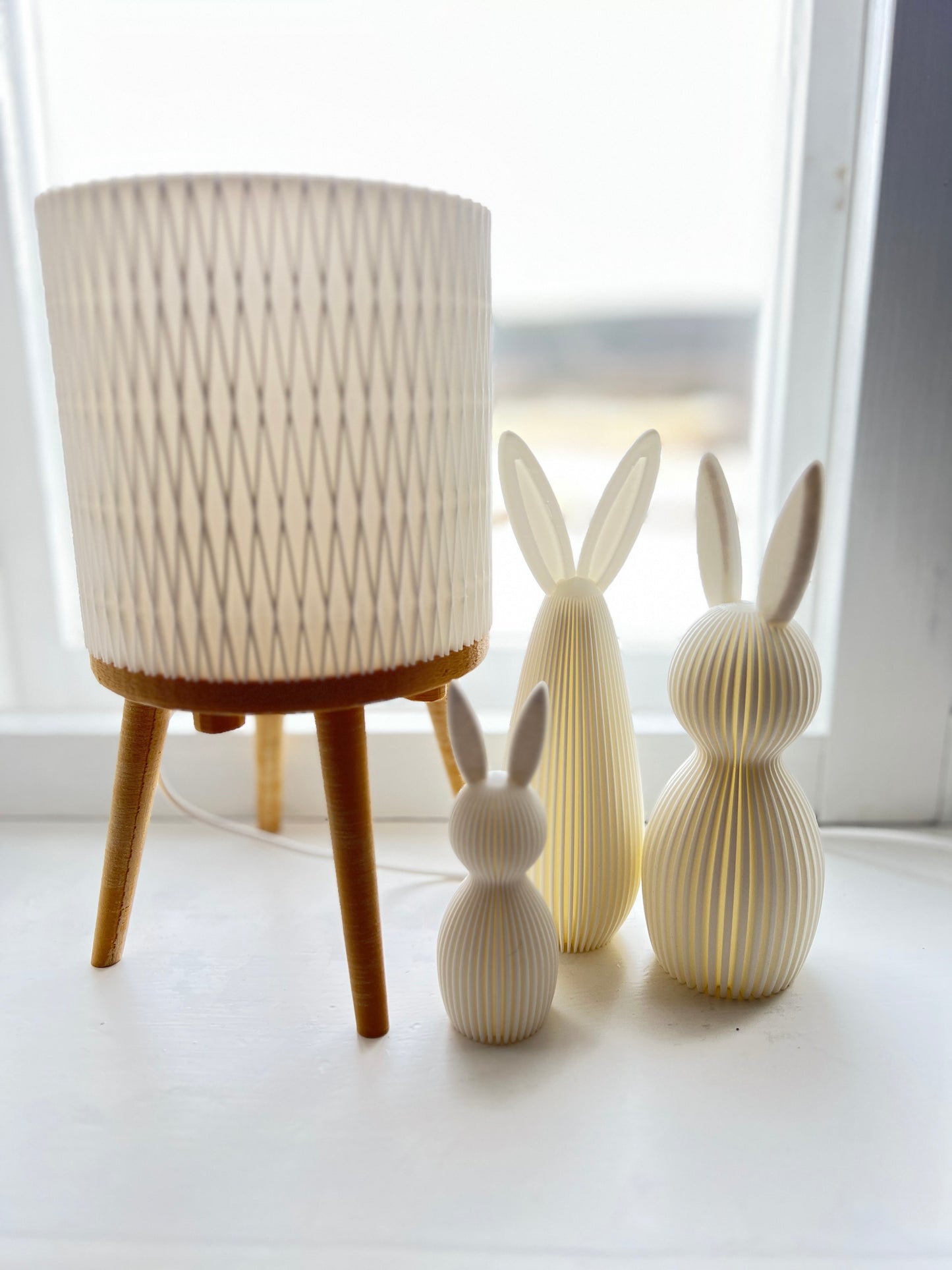 Minimalist Easter Decoration β 3D-Printed Tall Bunny β Elegant Scandinavian Home Decor