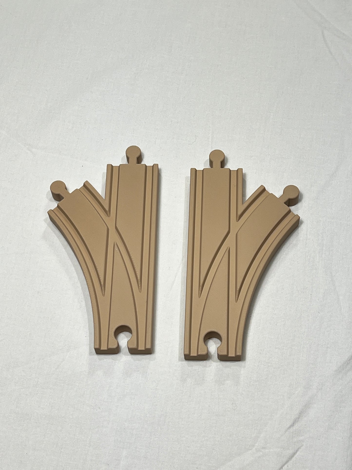 Train Track Switch Set - Left & Right Switch - Compatible with Brio, IKEA, Lidl and More