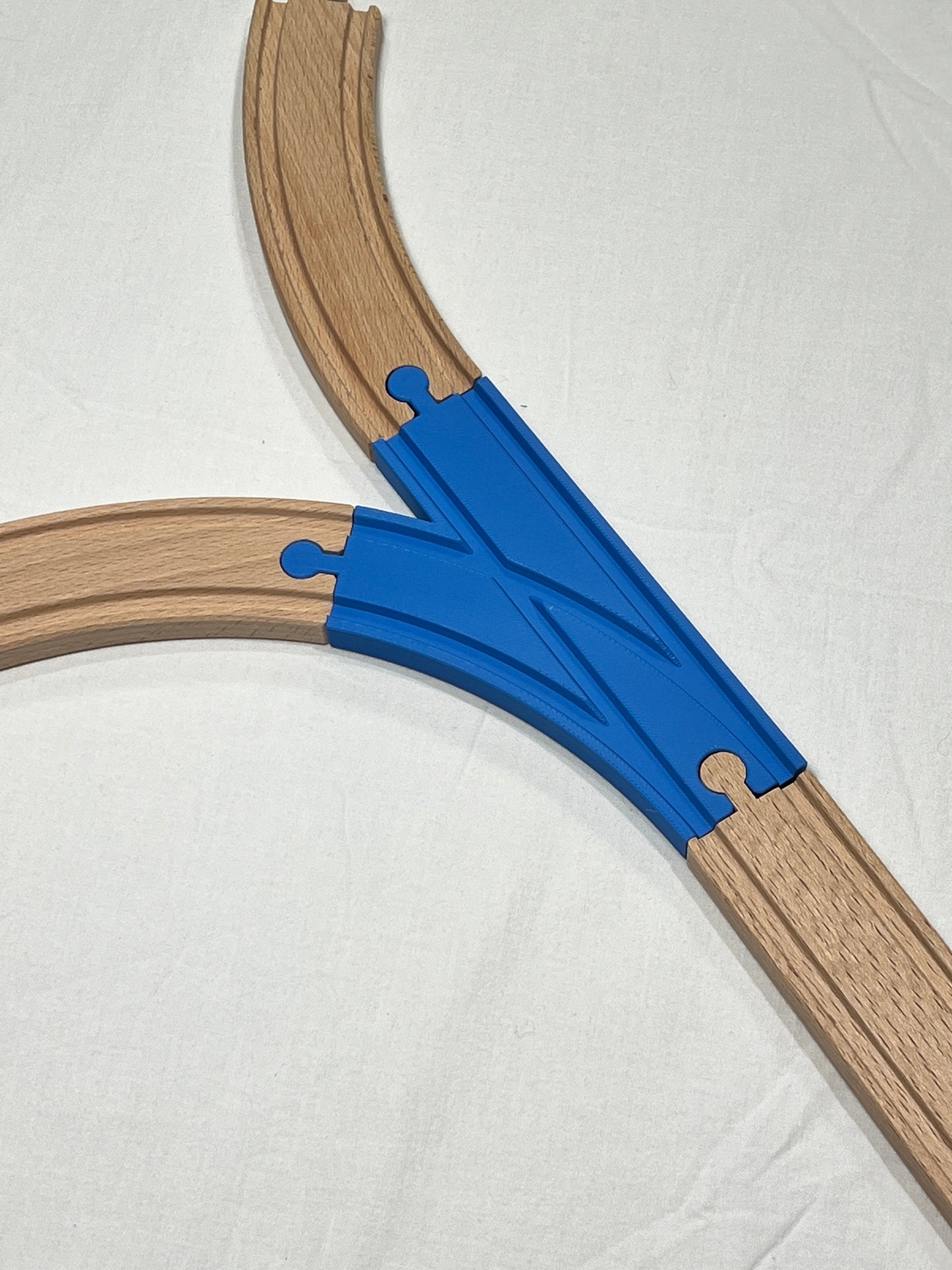 Train Track Switch Set - Left & Right Switch - Compatible with Brio, IKEA, Lidl and More