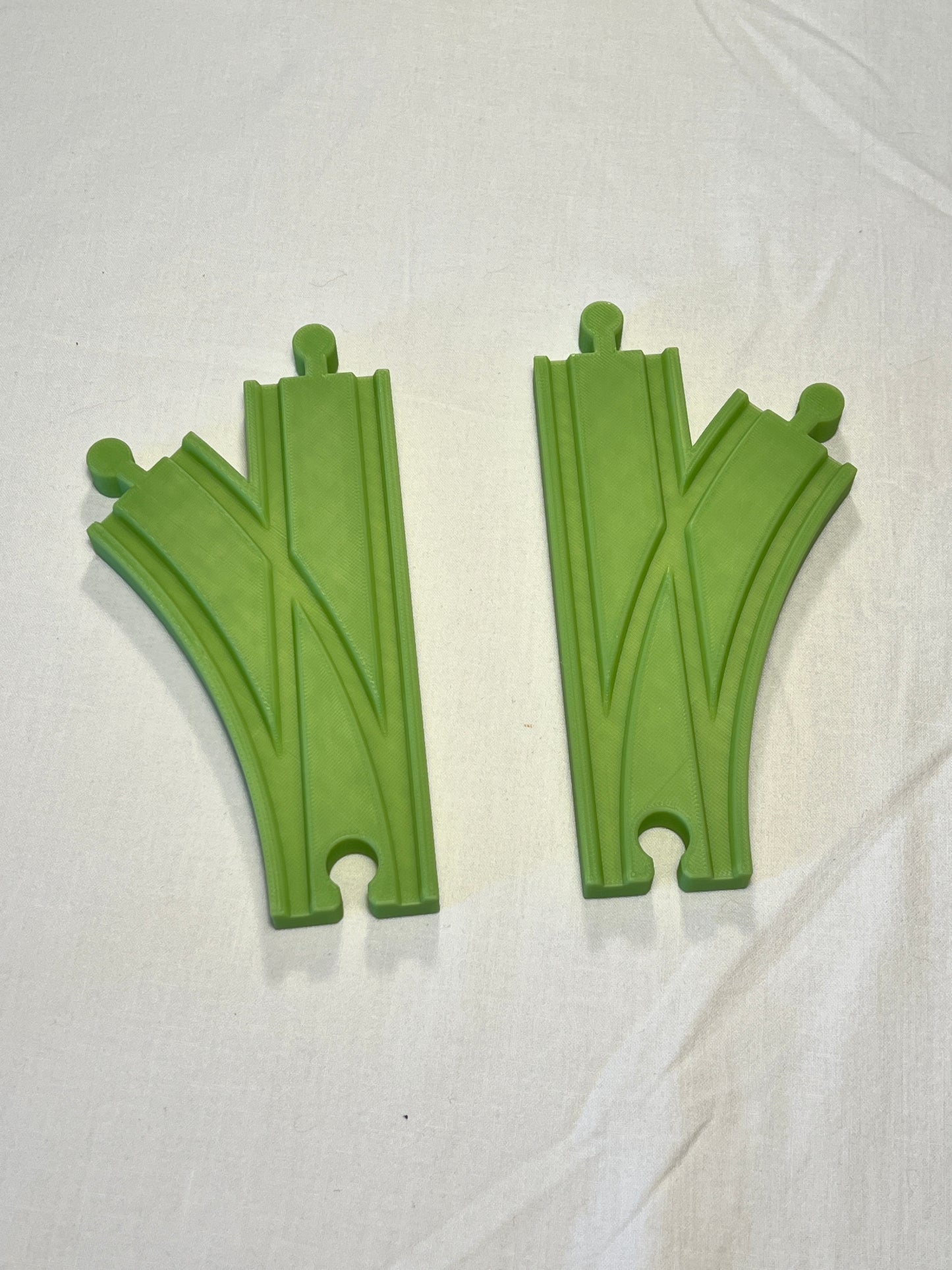 Train Track Switch Set - Left & Right Switch - Compatible with Brio, IKEA, Lidl and More