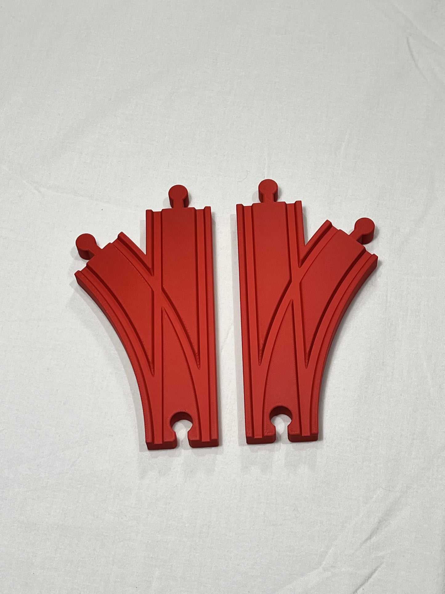 Train Track Switch Set - Left & Right Switch - Compatible with Brio, IKEA, Lidl and More